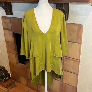 Zara trf Collection High-Low Blouse, S!